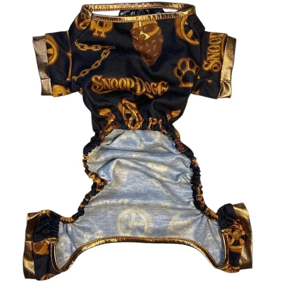 SNOOP DOGG Doggs Black Off the Chain Deluxe Pet Pajamas